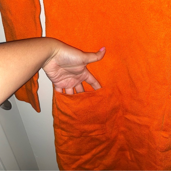 Zara orange knit sweater dress - Picture 4 of 6